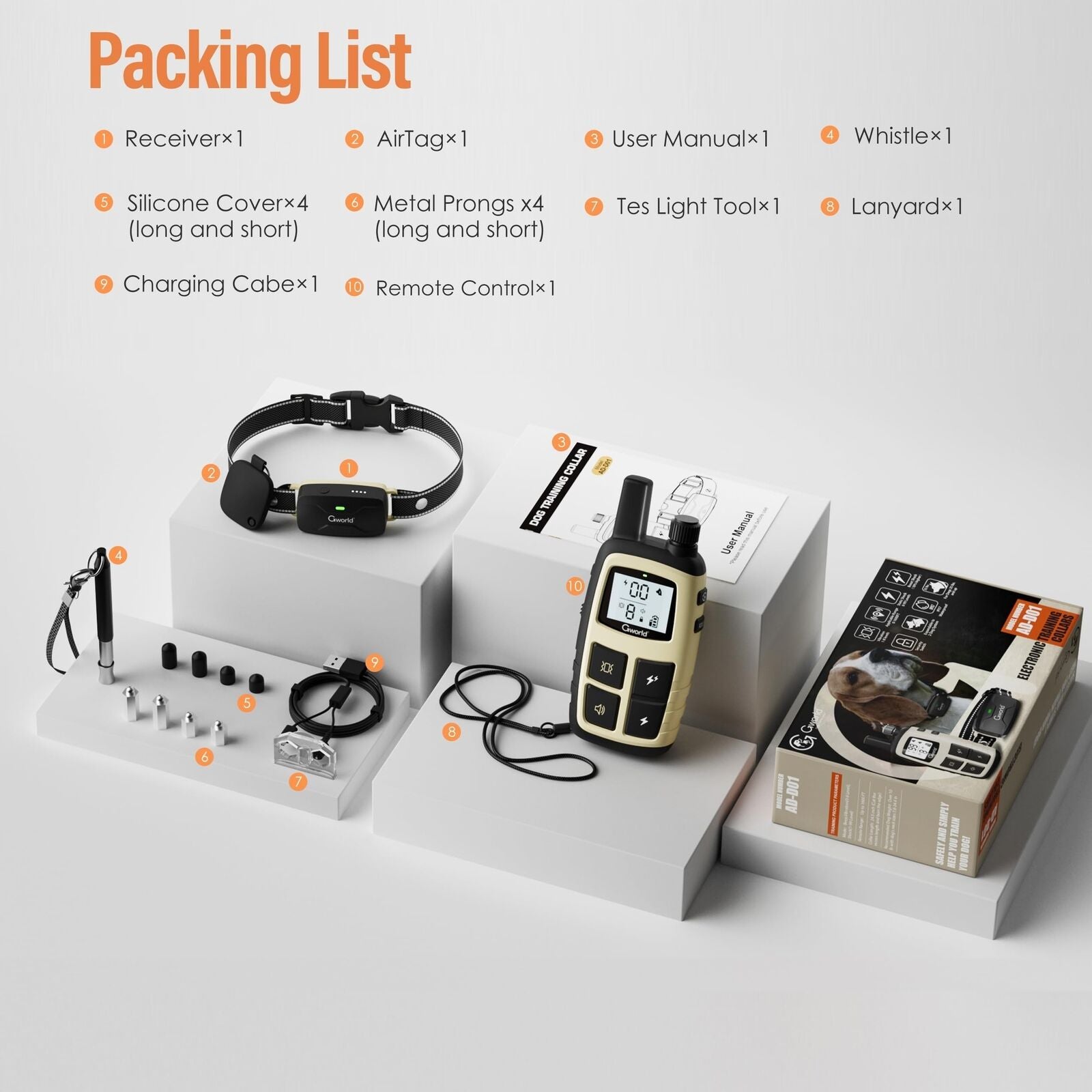 Dog Shock Collar, GPS Trackers for Dogs (Only Ios) with Smart Tracker Itag Do...