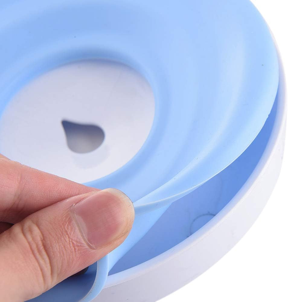 Dog Water Bowl with Floating Disk Spill Proof Water Bowl,  Anti-Overturn/Anti-Dust/Anti-Choking Anti-Overflow Bowl to Slow down Drinking Speed for Dogs and Cats,40 Oz (Blue)