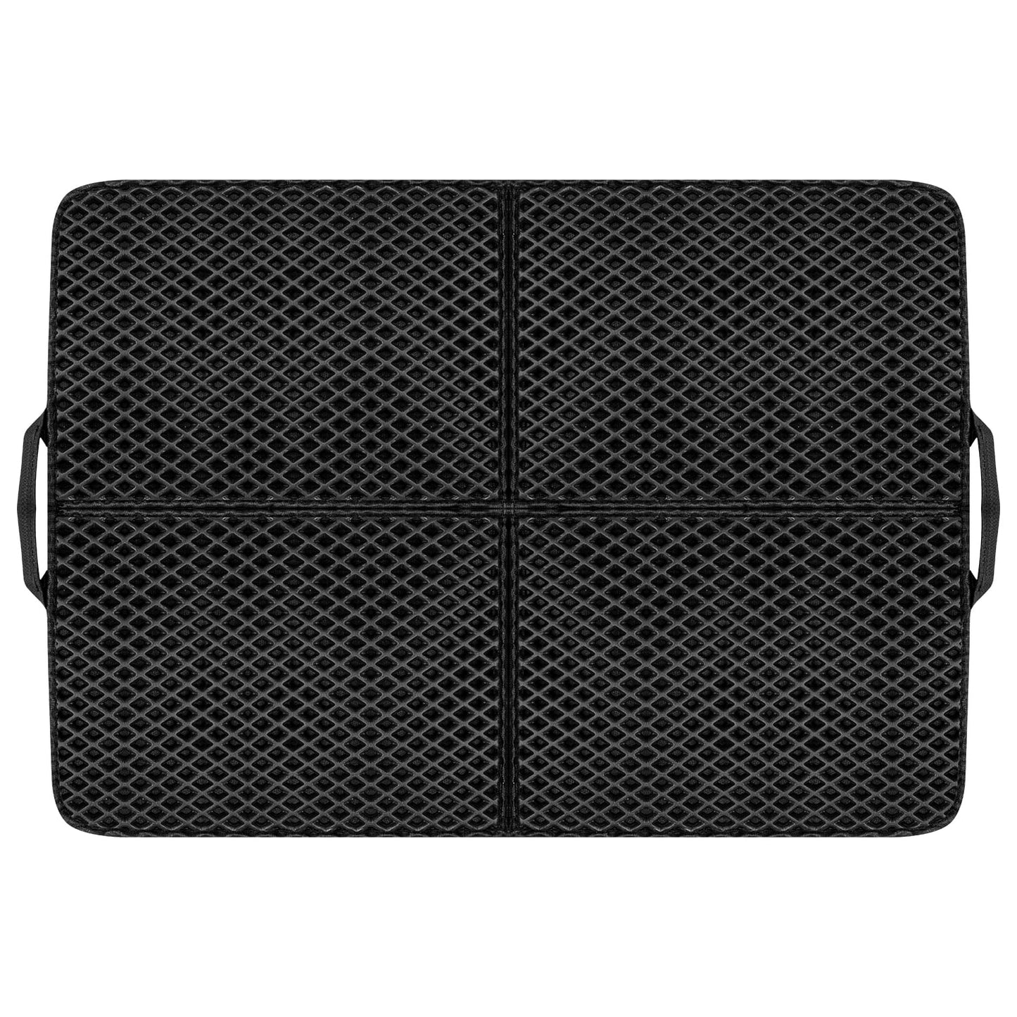 Foldable Large Double Layer Cat Litter Trapping Mat with Handles,30" X 23.6", Grey